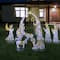 Glitzhome® 55"H Lighted Christmas 2D Iridescent Fabric Nativity Scene Outdoor Decor Set